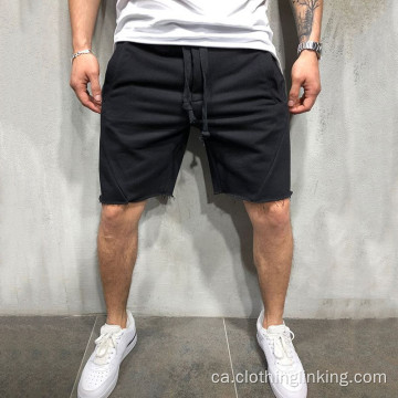 Pantalons curts de goma esportius per a homes amb butxaques